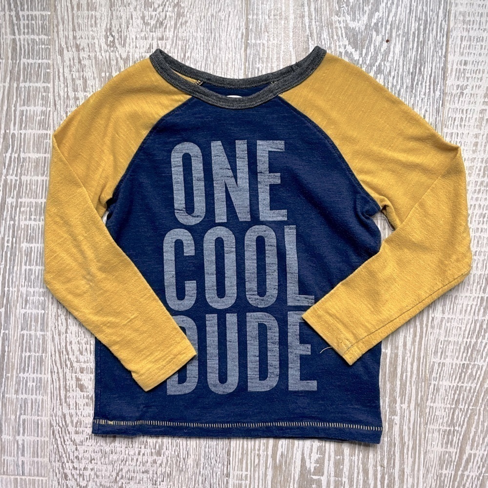 Boys Old Navy One Cool Dude Long Sleeve shirt- 4T raglan